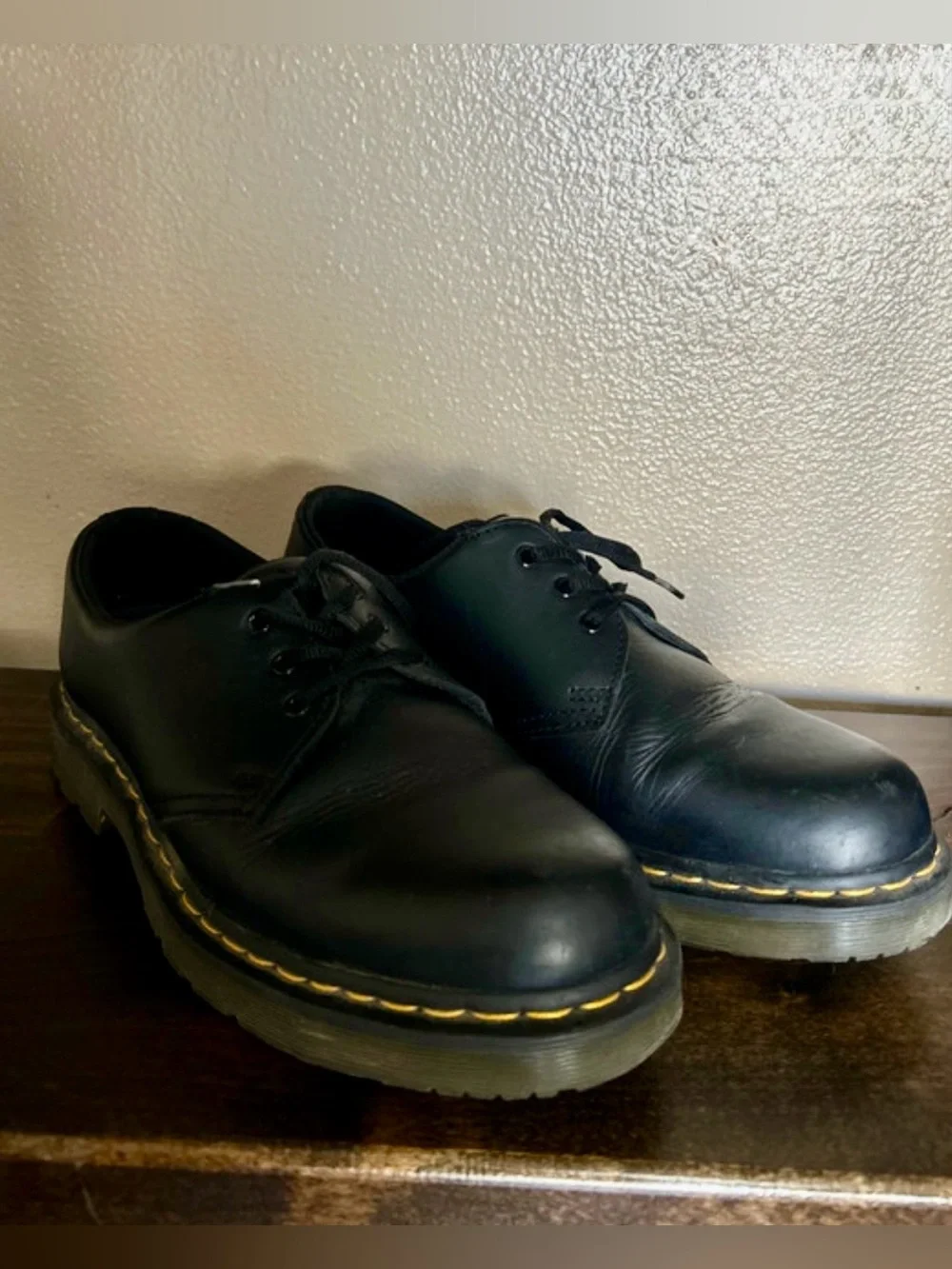 Doc Dr. Martens Men’s Safety Black Leather Shoes 11